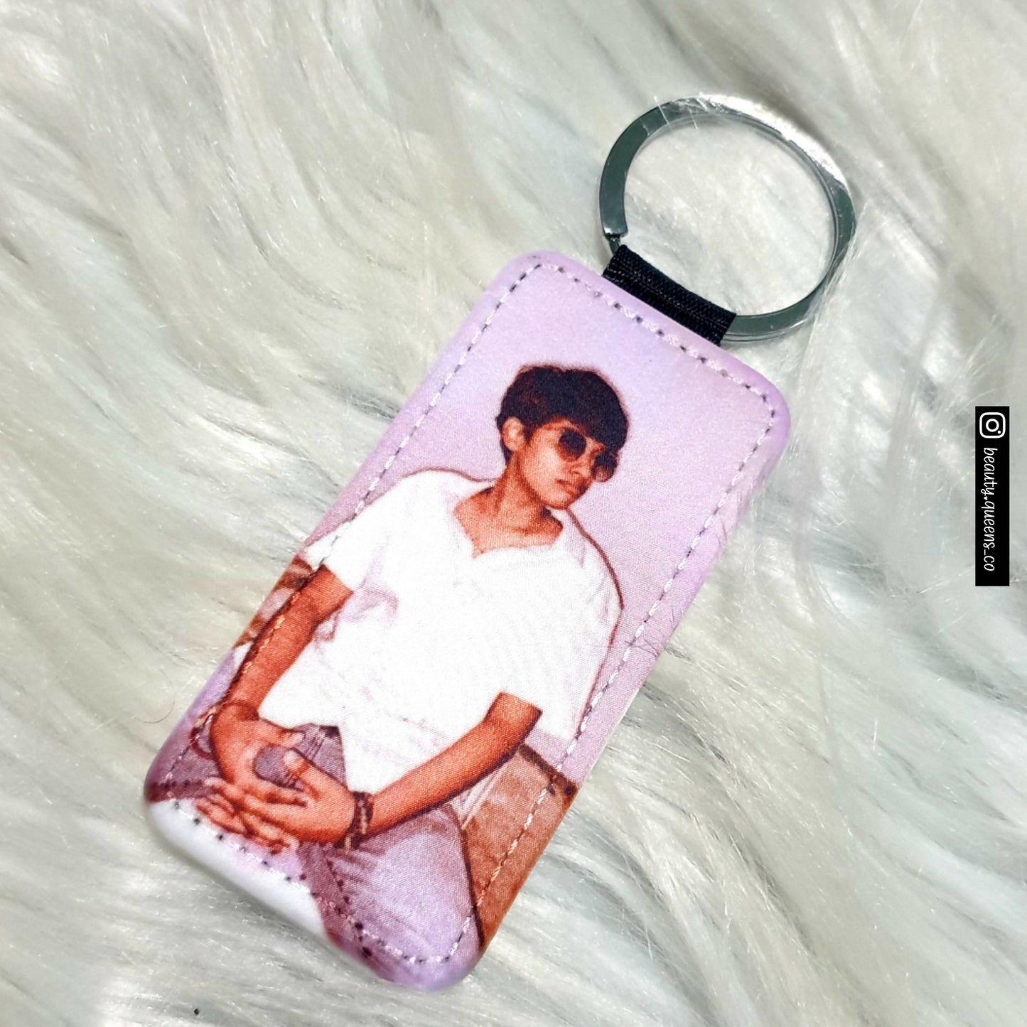 PU Luggage Tag Keyring
