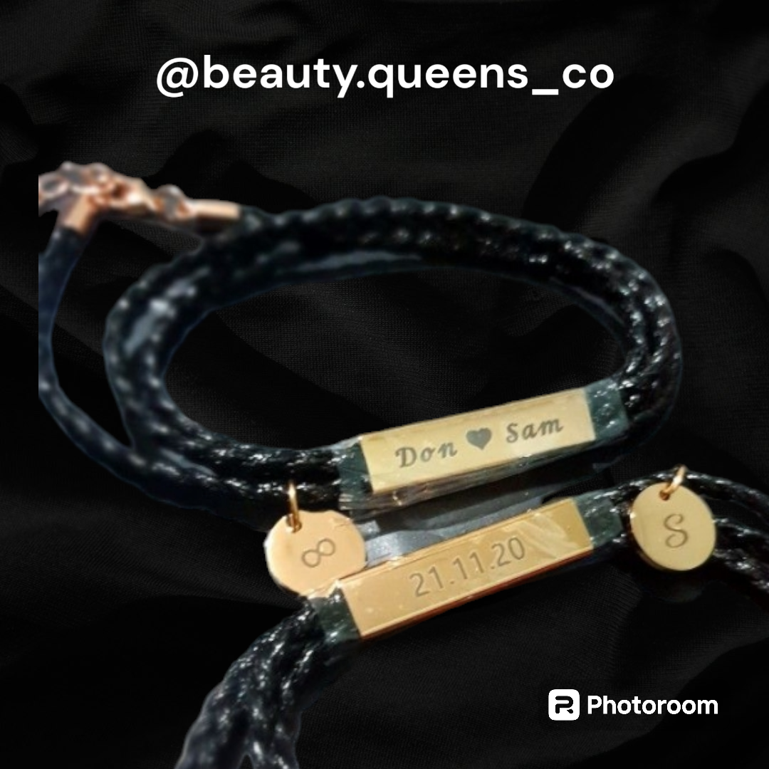 Rope Bracelet with Stainless Steel Tag