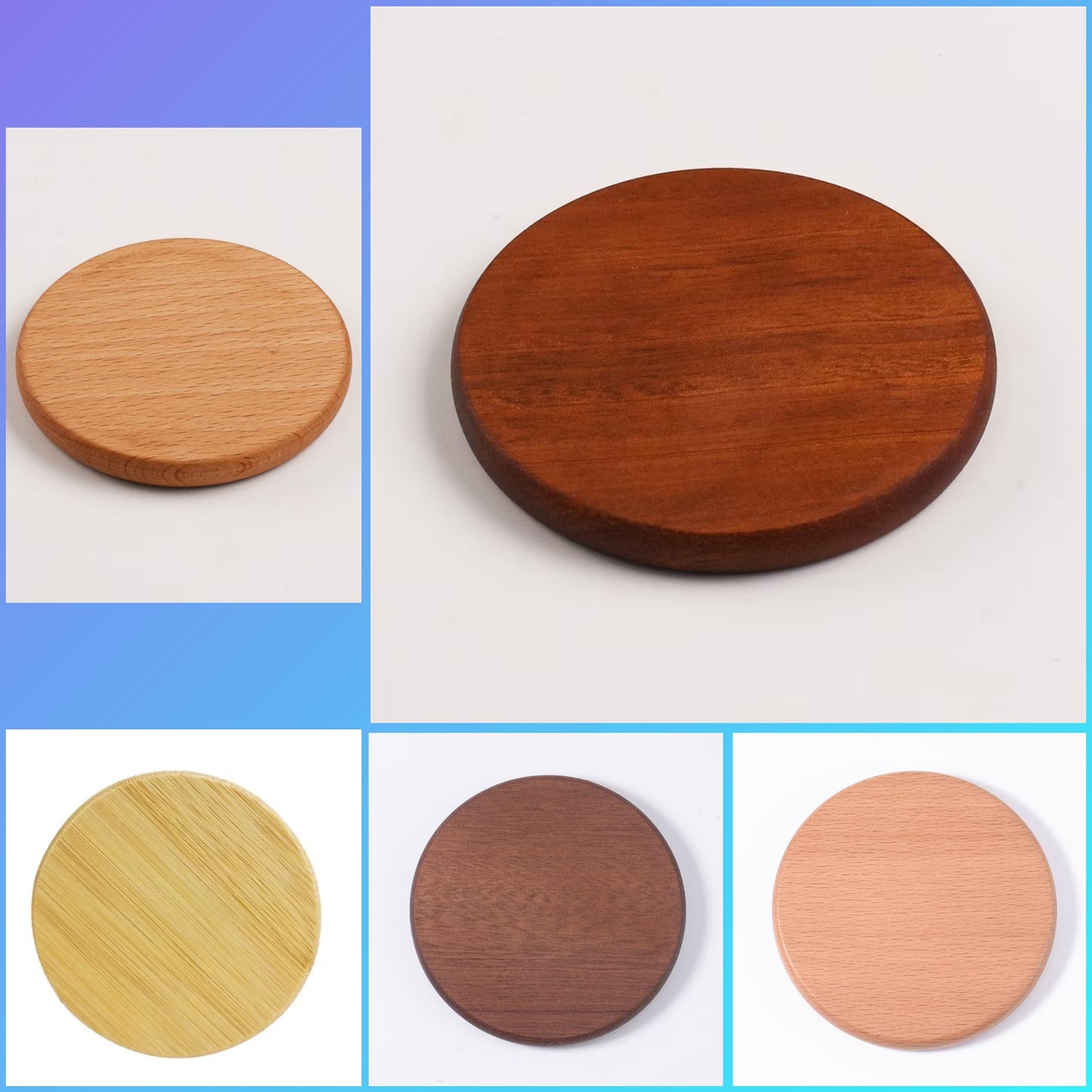 Wooden Coaster and Spoon