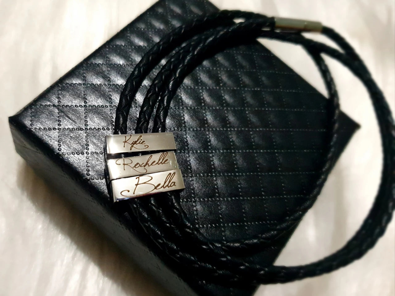 Rope Bracelet With Stainless Steel Beads