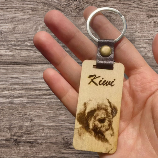 Wooden Keychain and Keyring
