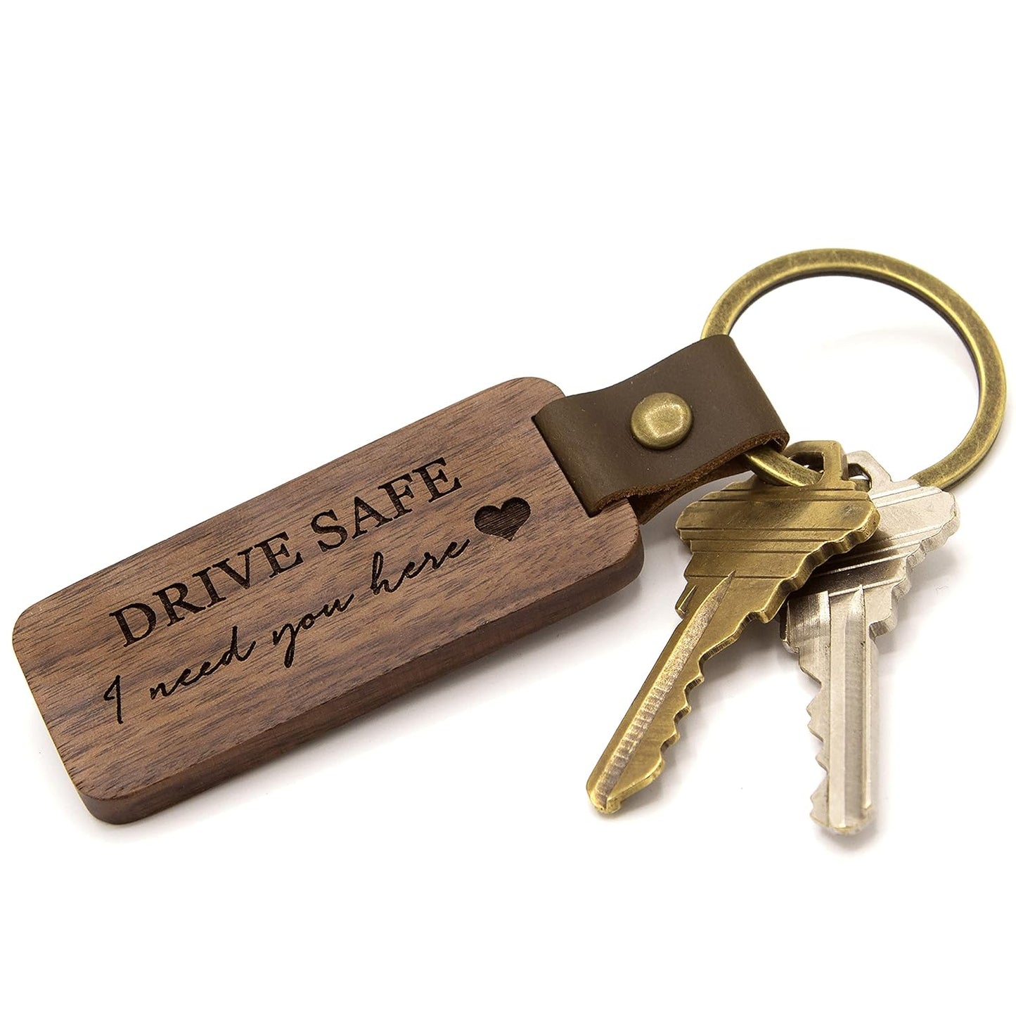 Wooden Key Tag and Keyring