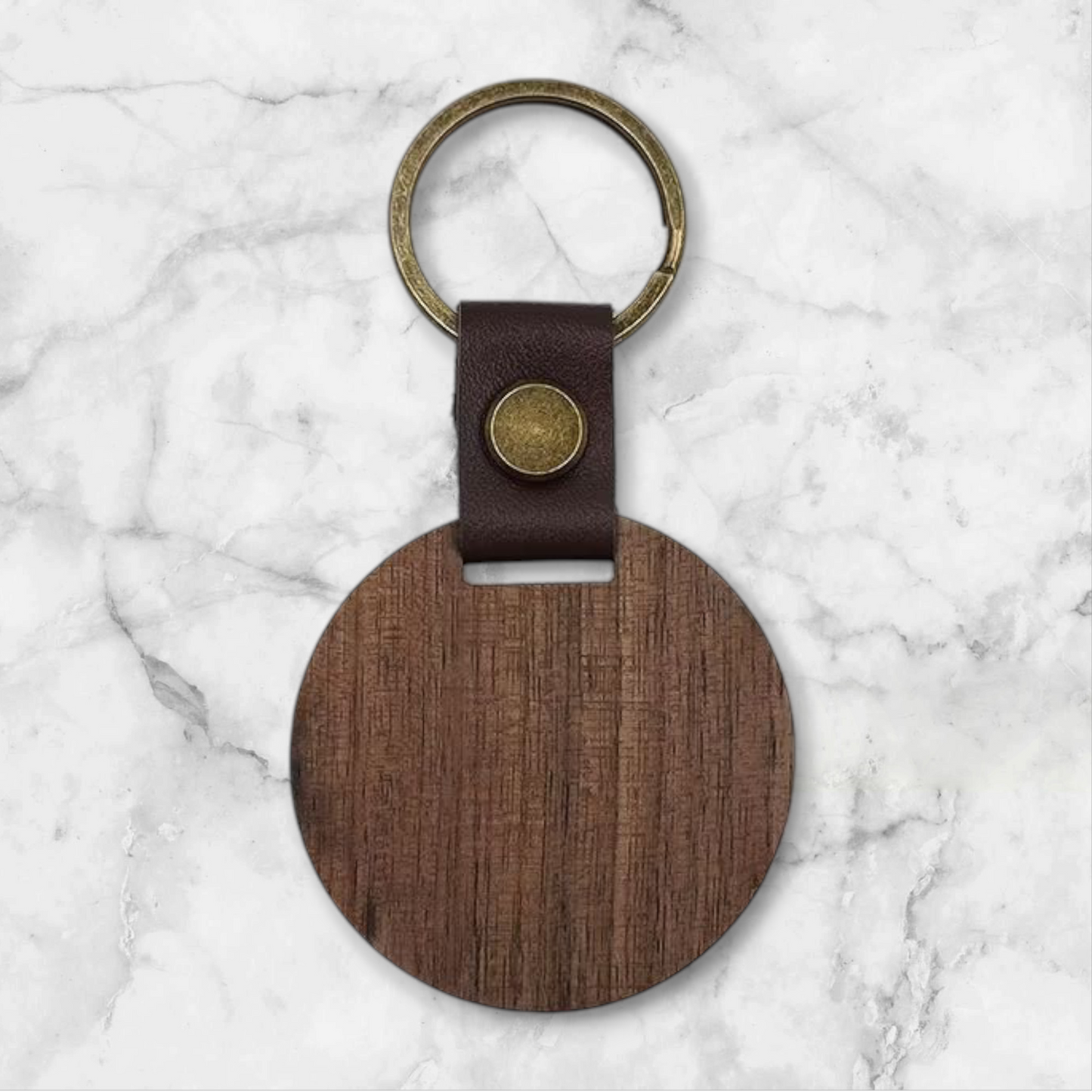 Wooden Key Tag and Keyring