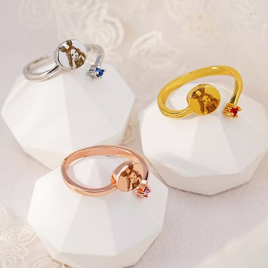 Stainless Steel Photo Ring