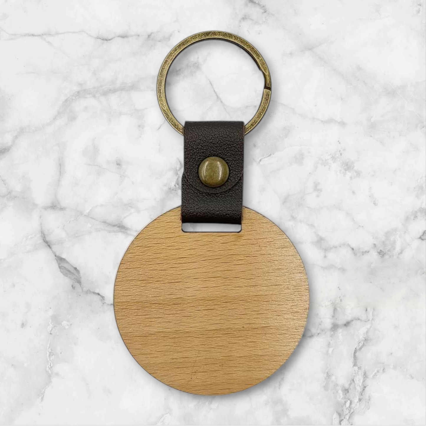 Wooden Key Tag and Keyring